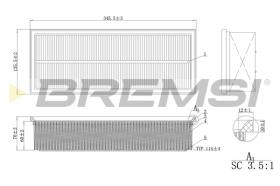 BREMSI FA0215 - FILTRO DE AIRE VW, AUDI, SEAT, SKODA