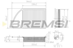 BREMSI FA0216 - FILTRO DE AIRE FIAT, PEUGEOT, CITROEN