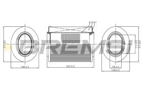 BREMSI FA0526 - FILTRO DE AIRE ALFA ROMEO