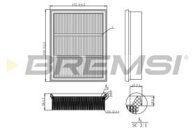 BREMSI FA0527 - FILTRO DE AIRE MERCEDES-BENZ