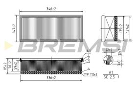 BREMSI FA0531 - FILTRO DE AIRE FIAT, PEUGEOT, CITROEN