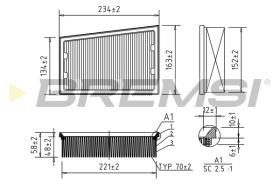 BREMSI FA0535 - FILTRO DE AIRE RENAULT, NISSAN