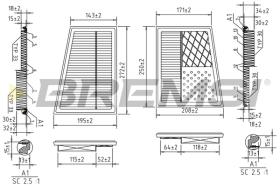 BREMSI FA0536 - FILTRO DE AIRE MERCEDES-BENZ