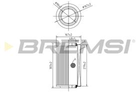 BREMSI FA0545 - FILTRO DE AIRE FIAT, PEUGEOT, CITROEN