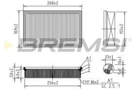 BREMSI FA0570 - FILTRO DE AIRE FIAT