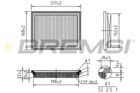 BREMSI FA0578 - FILTRO DE AIRE MINI