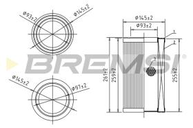 BREMSI FA0584 - FILTRO DE AIRE FIAT, ALFA ROMEO, LANCIA