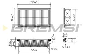 BREMSI FA0601 - FILTRO DE AIRE HYUNDAI