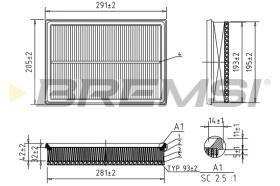 BREMSI FA0622 - FILTRO DE AIRE OPEL