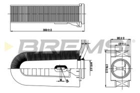 BREMSI FA0632 - FILTRO DE AIRE MERCEDES-BENZ