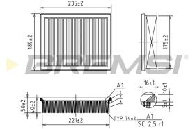 BREMSI FA0640 - FILTRO DE AIRE FIAT