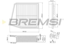 BREMSI FA1047 - FILTRO DE AIRE HONDA