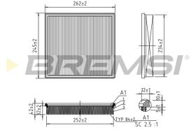 BREMSI FA1049 - FILTRO DE AIRE OPEL, CHEVROLET