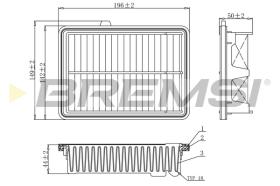 BREMSI FA1079 - FILTRO DE AIRE HONDA