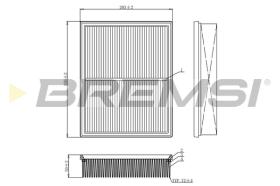 BREMSI FA1081 - FILTRO DE AIRE MERCEDES-BENZ, RENAULT