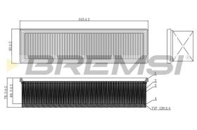 BREMSI FA1083 - FILTRO DE AIRE MERCEDES-BENZ