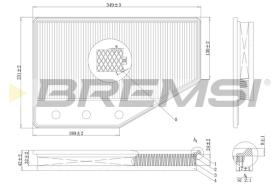 BREMSI FA1085 - FILTRO DE AIRE OPEL