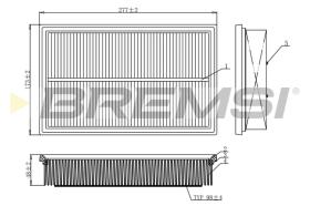 BREMSI FA1097 - FILTRO DE AIRE VW, AUDI, SEAT, SKODA