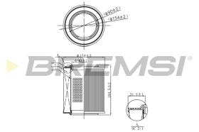 BREMSI FA1103 - FILTRO DE AIRE AUDI