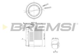 BREMSI FA1104 - FILTRO DE AIRE AUDI