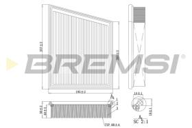 BREMSI FA1106 - FILTRO DE AIRE JAGUAR, LAND ROVER