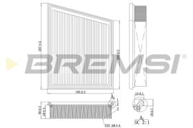 BREMSI FA1107 - FILTRO DE AIRE JAGUAR, LAND ROVER