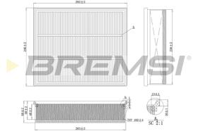 BREMSI FA1108 - FILTRO DE AIRE VW, MAN