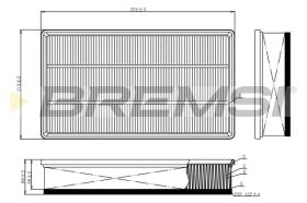 BREMSI FA1114 - FILTRO DE AIRE VW, AUDI, SKODA