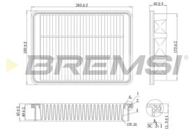 BREMSI FA1115 - FILTRO DE AIRE DR