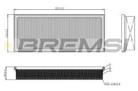 BREMSI FA1122 - FILTRO DE AIRE MERCEDES-BENZ