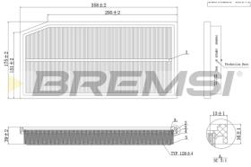 BREMSI FA1124 - FILTRO DE AIRE MERCEDES-BENZ