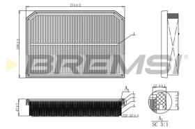 BREMSI FA1132 - FILTRO DE AIRE MERCEDES-BENZ