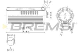 BREMSI FA1140 - FILTRO DE AIRE VW, AUDI, SEAT