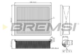 BREMSI FA1153 - FILTRO DE AIRE RENAULT