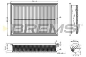 BREMSI FA1158 - FILTRO DE AIRE FORD, VW, SEAT