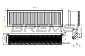 BREMSI FA1160 - FILTRO DE AIRE PEUGEOT, CITROEN