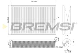 BREMSI FA1161 - FILTRO DE AIRE VOLVO