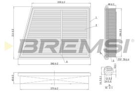 BREMSI FA1168 - FILTRO DE AIRE BMW, MINI