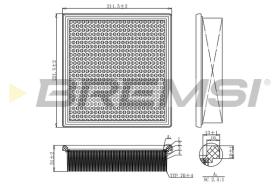 BREMSI FA1171 - FILTRO DE AIRE LANCIA, CHRYSLER, JEEP