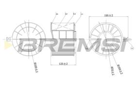 BREMSI FA1174 - FILTRO DE AIRE AUDI