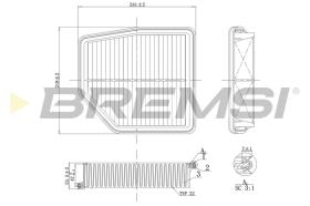 BREMSI FA1183 - FILTRO DE AIRE SUZUKI