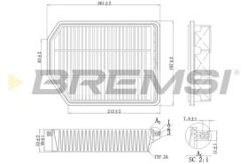 BREMSI FA1189 - FILTRO DE AIRE KIA