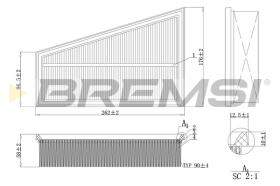 BREMSI FA1197 - FILTRO DE AIRE MERCEDES-BENZ, INFINITI