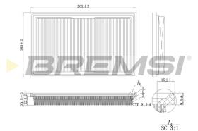 BREMSI FA1203 - FILTRO DE AIRE HYUNDAI