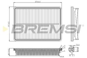 BREMSI FA1207 - FILTRO DE AIRE KIA, HYUNDAI