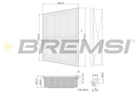 BREMSI FA1208 - FILTRO DE AIRE JAGUAR, LAND ROVER