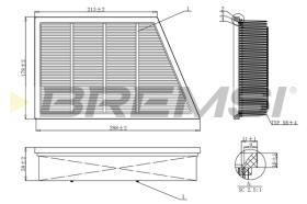 BREMSI FA1210 - FILTRO DE AIRE LAND ROVER, JAGUAR