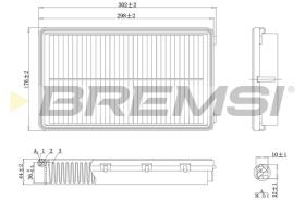 BREMSI FA1222 - FILTRO DE AIRE KIA, HYUNDAI