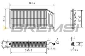 BREMSI FA1235 - FILTRO DE AIRE HONDA