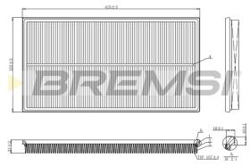 BREMSI FA1244 - FILTRO DE AIRE MERCEDES-BENZ